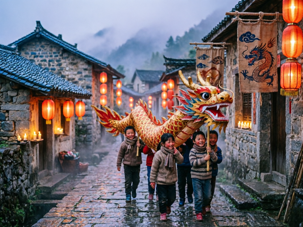 Paper Dragon Procession example preview